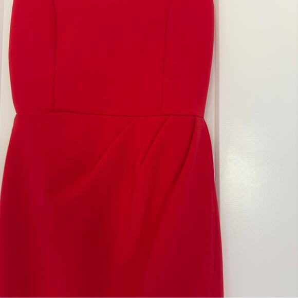 Lulus Romantic spaghetti strap mini dress faux wrap pleated v-neck red Valentine - Picture 6 of 8